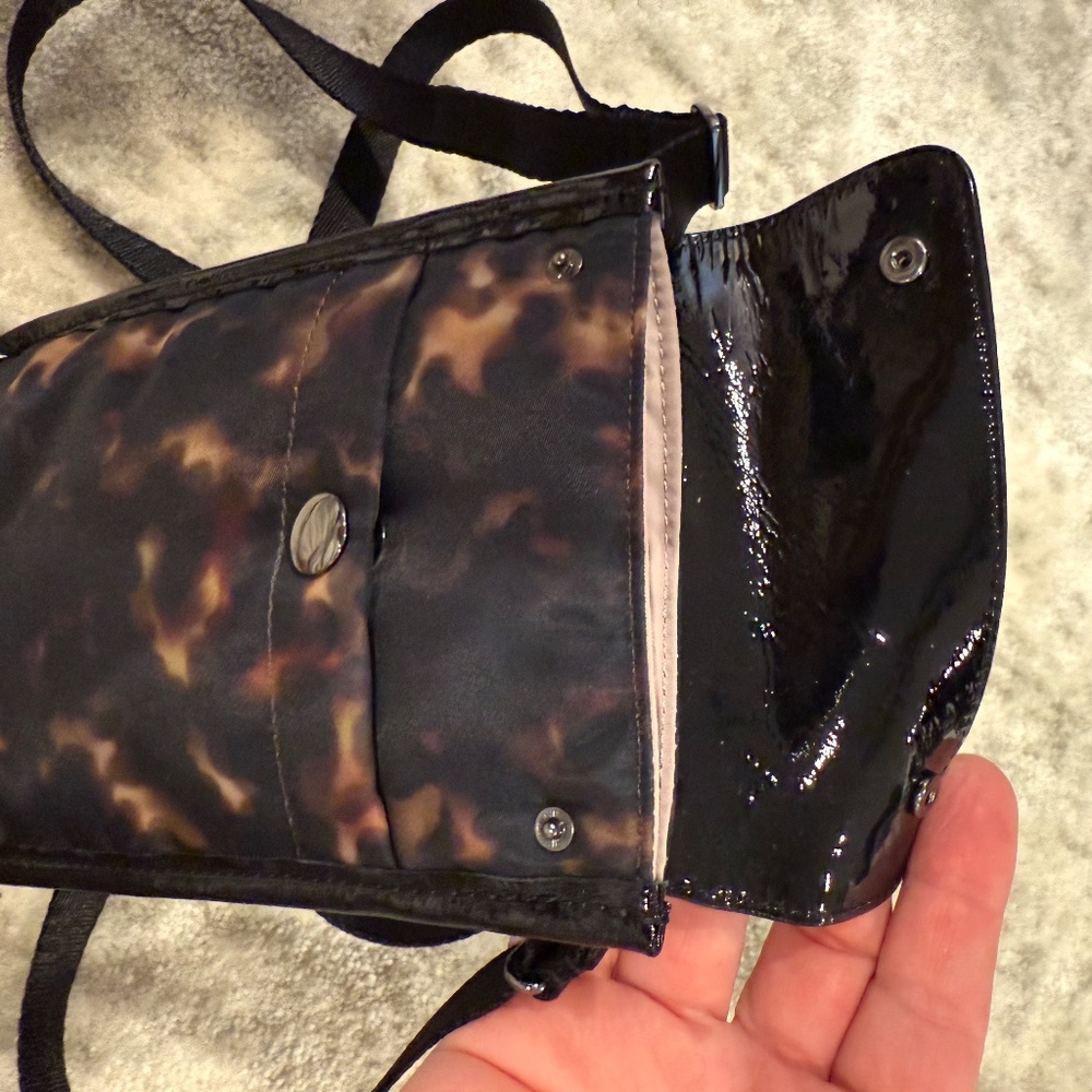 NEW!  MZ Wallace small crossbody Tortoise collared crossbody bag - Picture 4 of 6